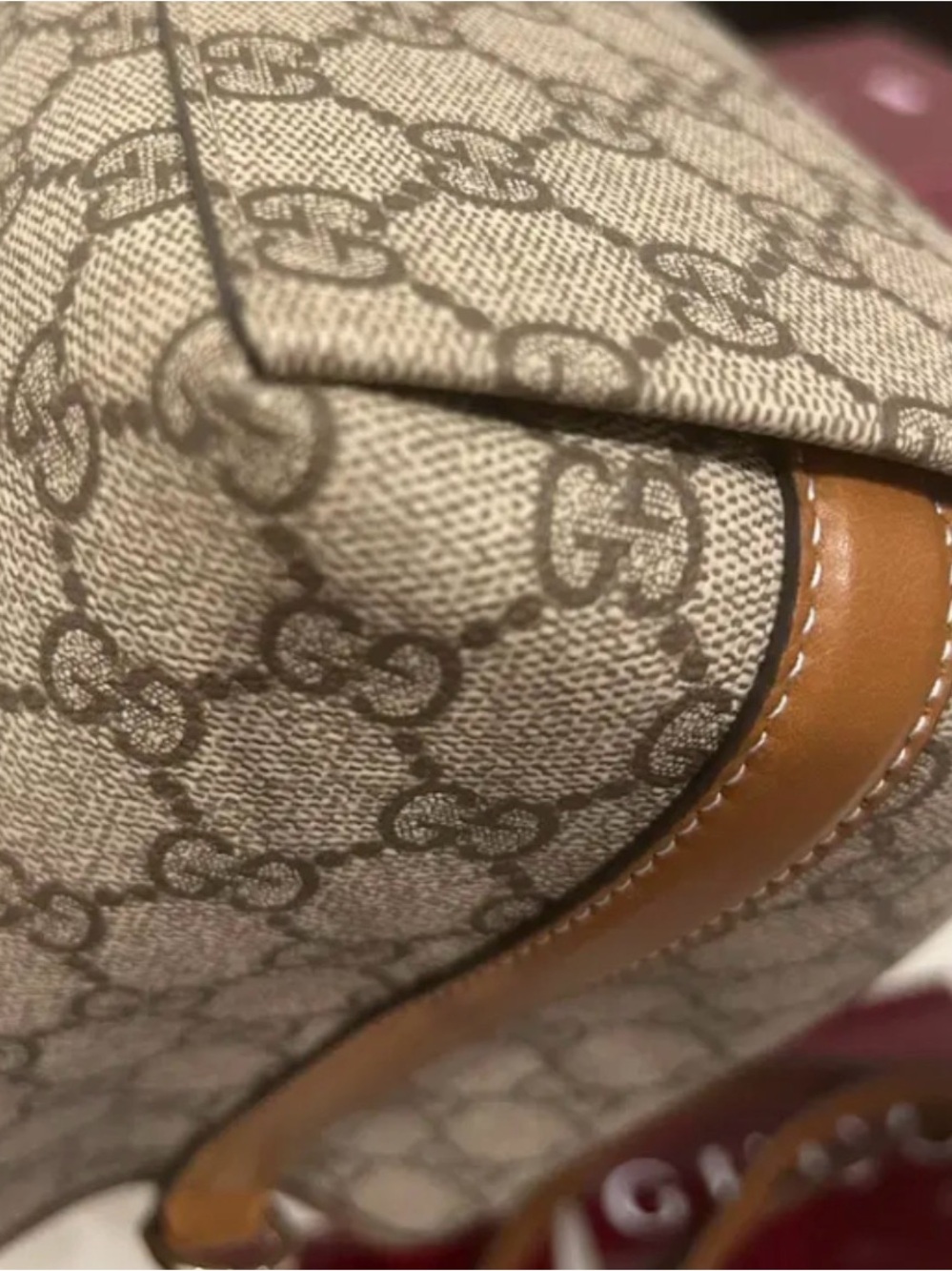Gucci shoulder bag Designer-Brown with Leather Trim come with box and dust bag - Picture 2 of 6